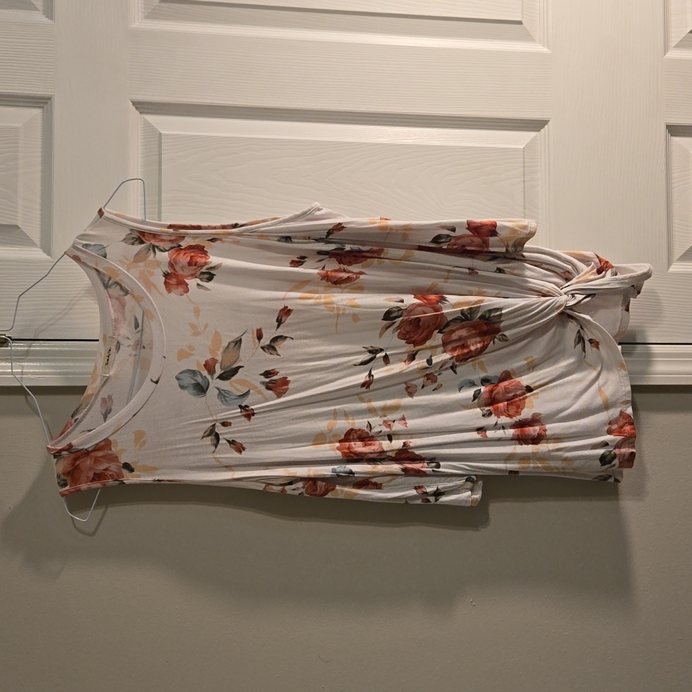 Pink Floral Blouse - Large